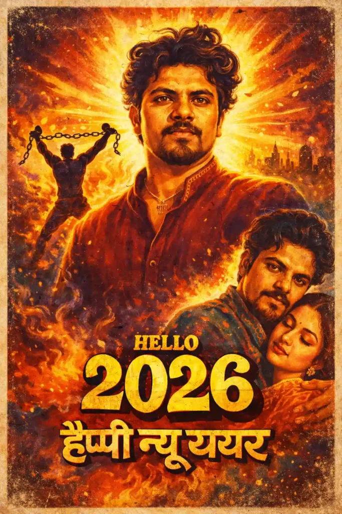 1970s Bollywood New Year 2026 AI poster prompt