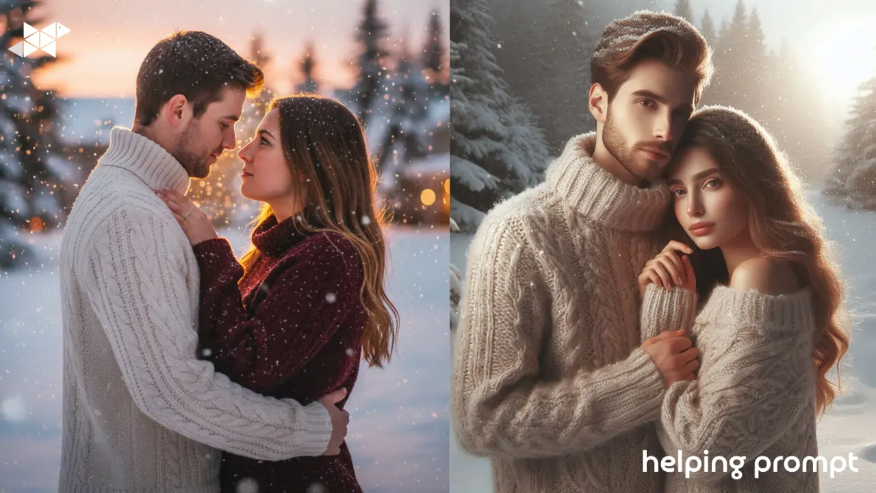 Cozy Winter Love: 5 AI Editing Prompts to Warm Up Your Couples’ Pics