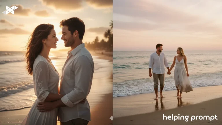 Create Dreamy Beach Love Stories with AI Coastal Romance Couple Photo