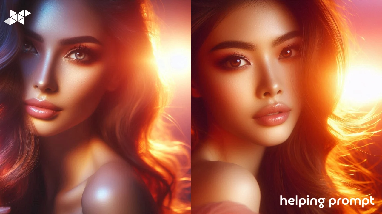Elegant Sunset Glow: Top 4 AI Image Prompts for Stunning Female Portraits