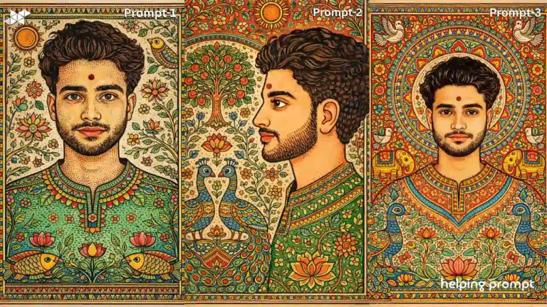 How to Transform Any Image into Authentic Mithila Madhubani Folk AI Prompts