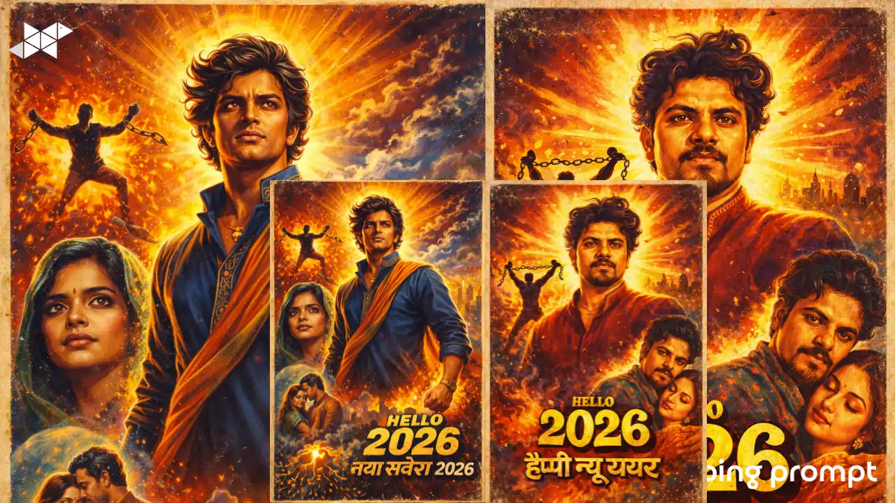 How to Create Viral 1970s Bollywood-Style New Year 2026 Posters Using Powerful AI Image Prompts