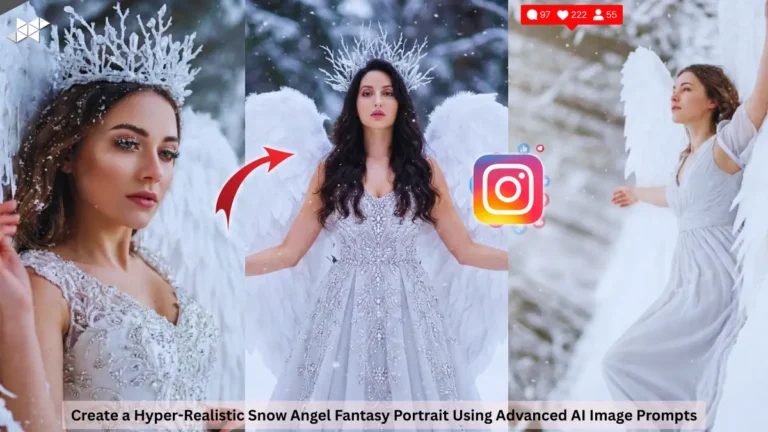 Create a Hyper-Realistic Snow Angel Fantasy Portrait Using Advanced AI Image Prompts
