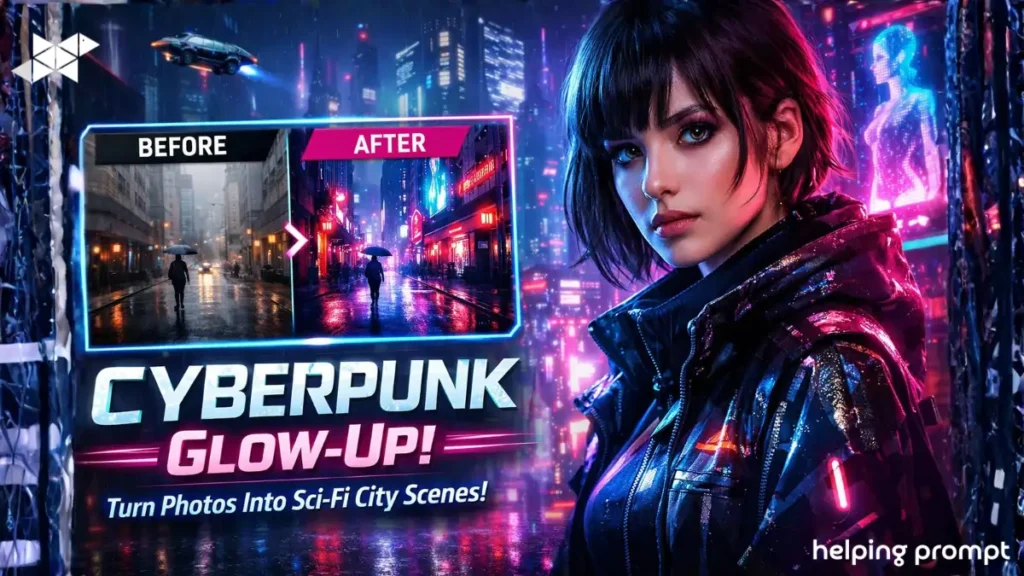 Cyberpunk Glow-Up Is Taking Over AI Editing: How Ordinary Photos Turn Into Neon-Lit Sci-Fi City Scenes