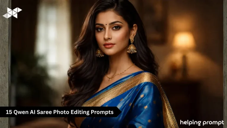 15 Qwen AI Saree Photo Editing Prompts to Create Ultra-Realistic Classy Female Portraits