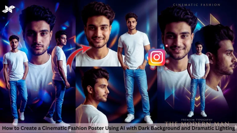 How to Create a Cinematic Fashion Poster Using AI with Dark Background and Dramatic Lighting