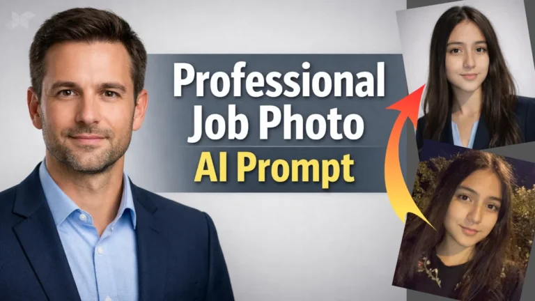 AI Job Photo Prompt for Resume & LinkedIn 4K