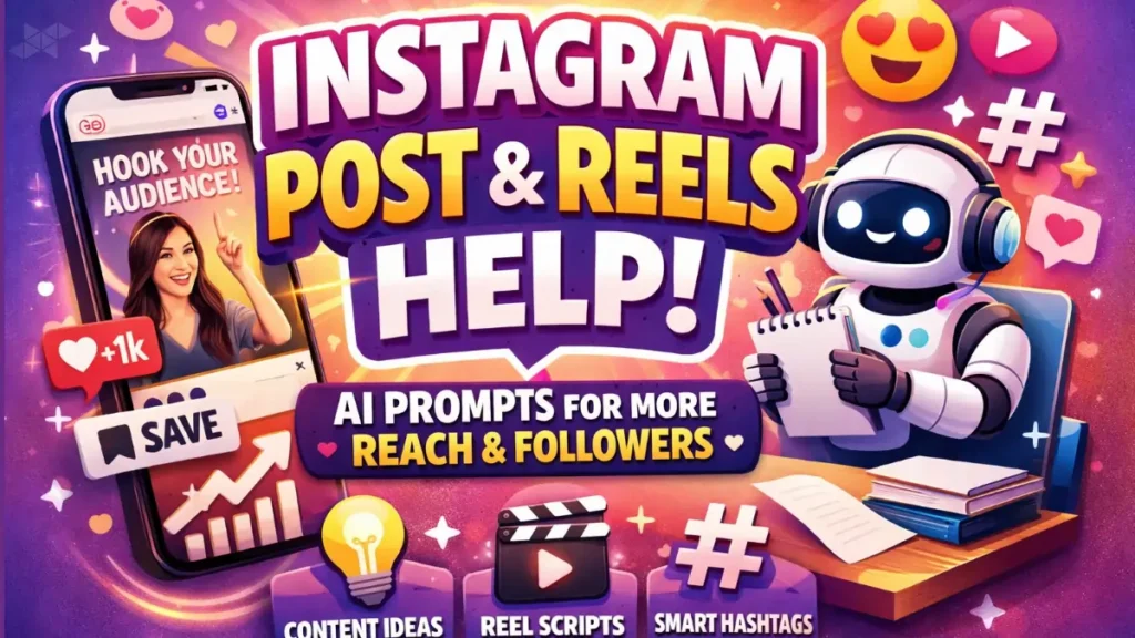 Instagram Post and Reels Help With AI Prompts to Increase Reach, Saves, and Followers