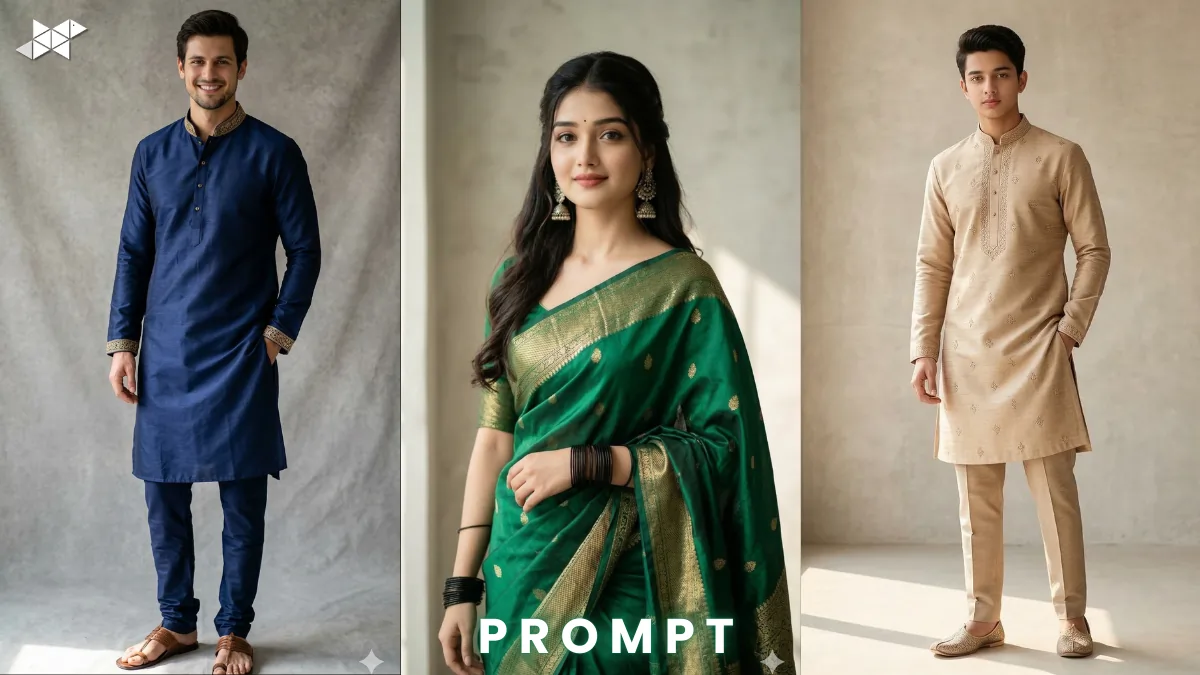 Trending AI Photo Prompts for Stylish Indian Fashion Portraits