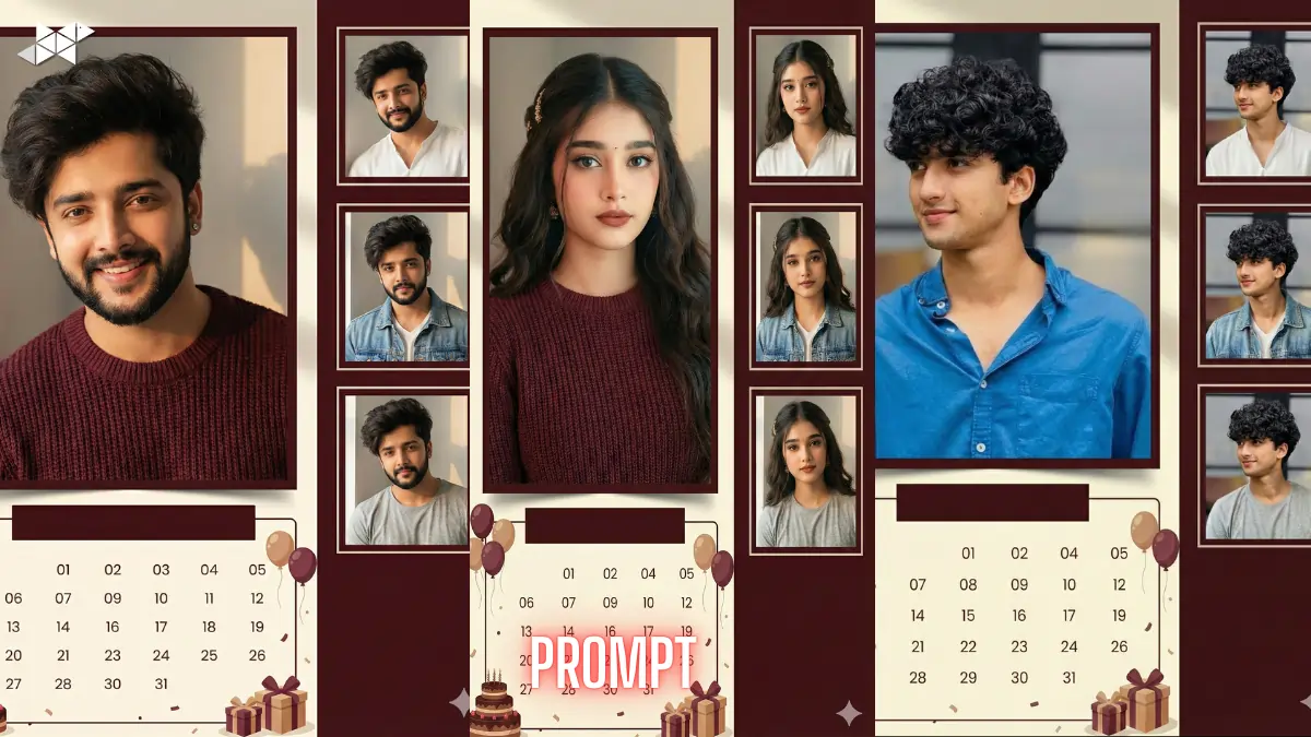 8k Trending Boy and Girl Gemini AI Image Prompt Birthday Poster Design