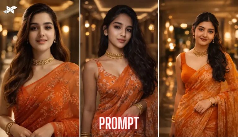 Hot and Slim Indian Saree Portraits From Selfies: The Cinematic 8K AI Prompt That Looks Real