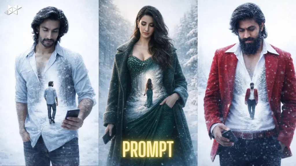 A New 8K Cinematic Snow Poster Trend Is Going Viral-Double Exposure, Frost Details, and Pure Realism