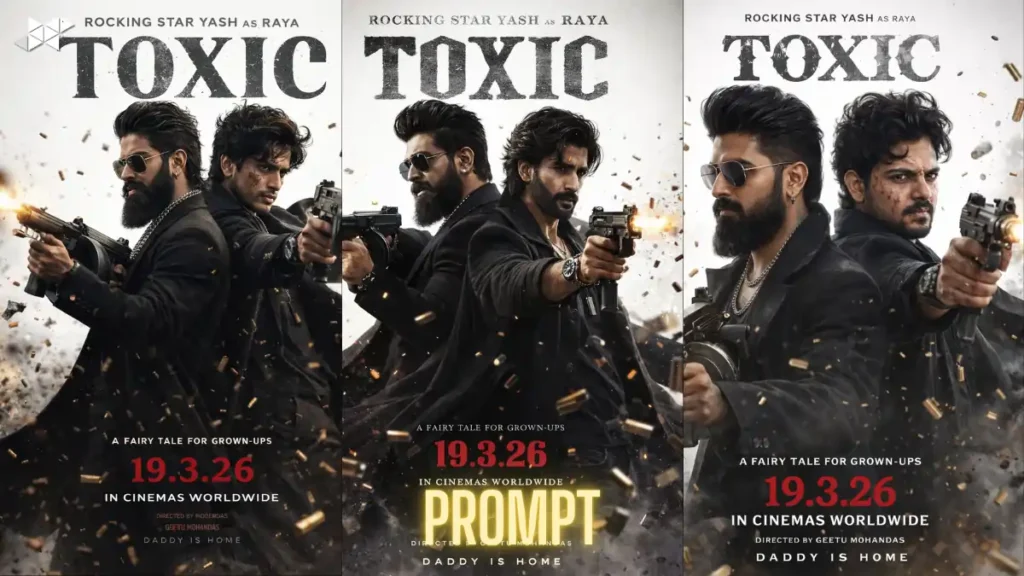 Toxic Poster Look Goes Viral: Yash's 'Raya' Stares Down the Storm in a White-Blast Action Frame