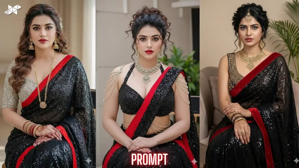 8k Trending Gemini AI Image Prompt: Ultra-Realistic Saree Portrait with Timeless Elegance