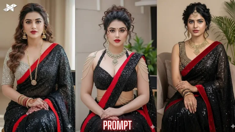8k Trending Gemini AI Image Prompt: Ultra-Realistic Saree Portrait with Timeless Elegance