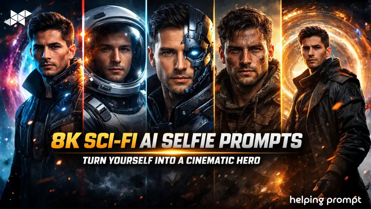 8K Trending Sci-Fi AI Selfie Prompts That Turn Your Face Into a Cinematic Hero