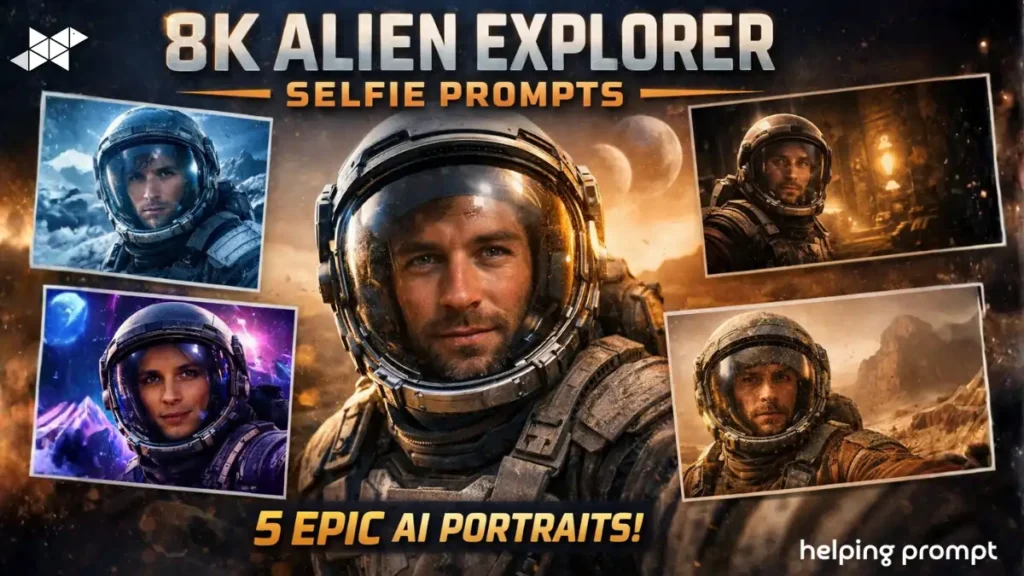 8K Alien Planet Explorer Selfie: 5 Trending AI Prompts for Ultra-Realistic Sci-Fi Portraits (2026)