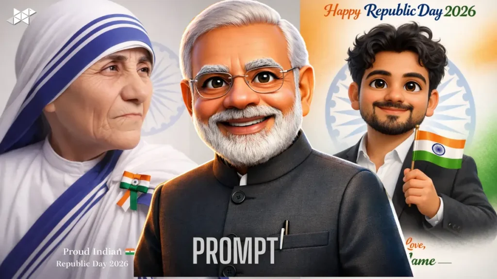 3D Cartoon / Pixar Look: 7 Smart Ways to Use Your Selfie for Republic Day 2026