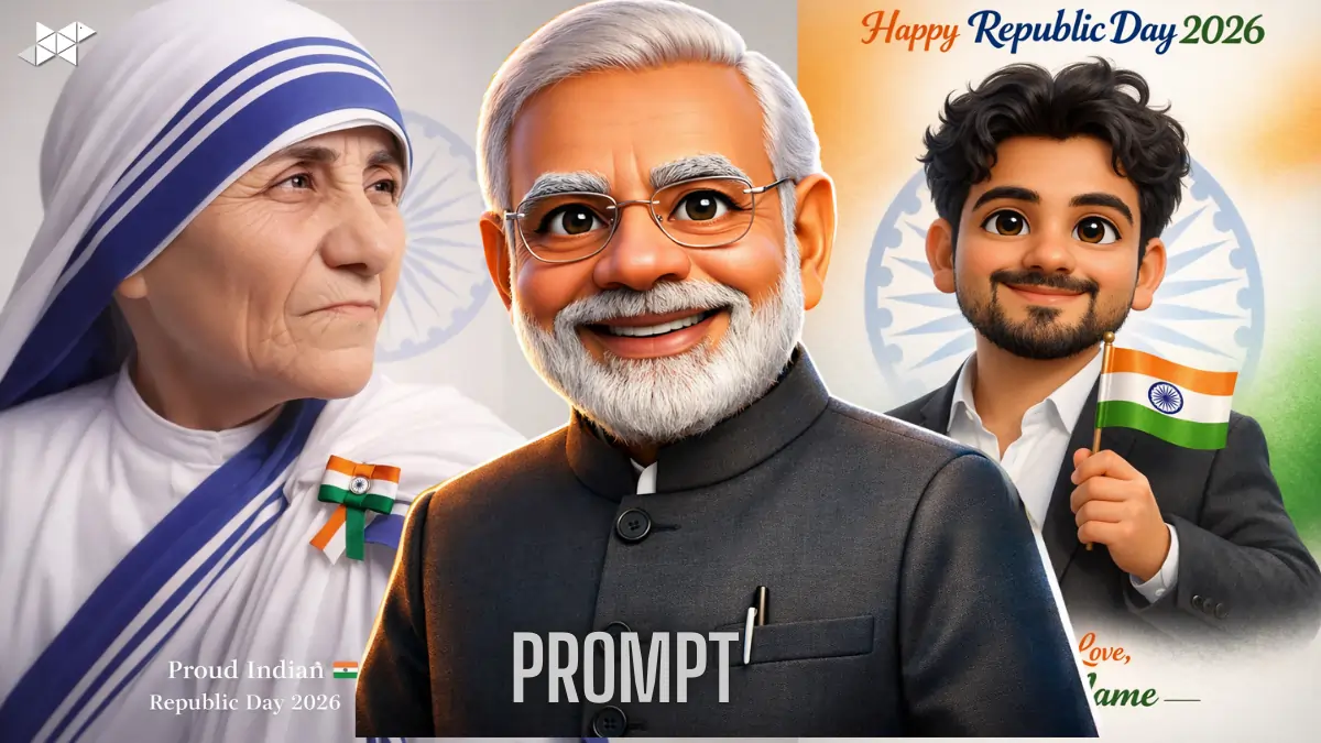 3D Cartoon / Pixar Look: 7 Smart Ways to Use Your Selfie for Republic Day 2026