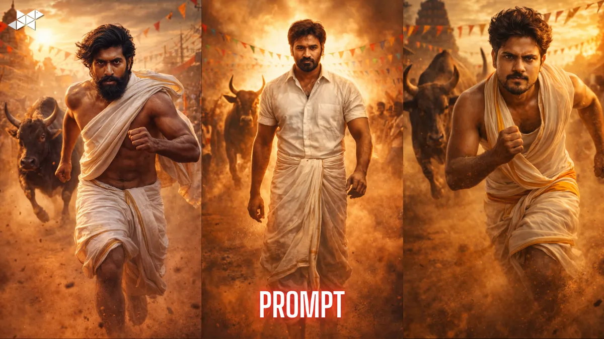 13 Jallikattu AI Image Prompts to Create Powerful Tamil Festival Posters, Reels Covers & DP Shots