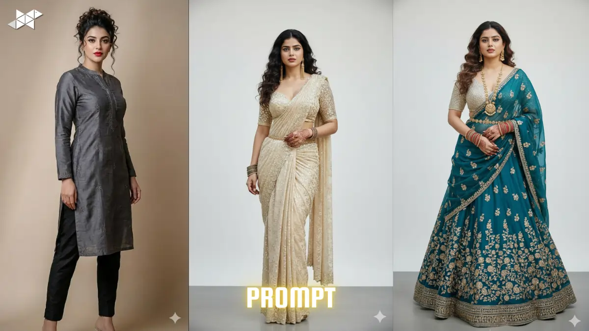 Full-Body AI Image Prompts for Modern Indian Fashion Looks