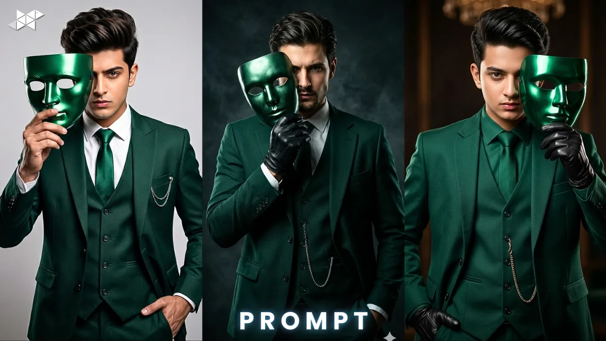 16K Cinematic Portrait With Green Mask 2026