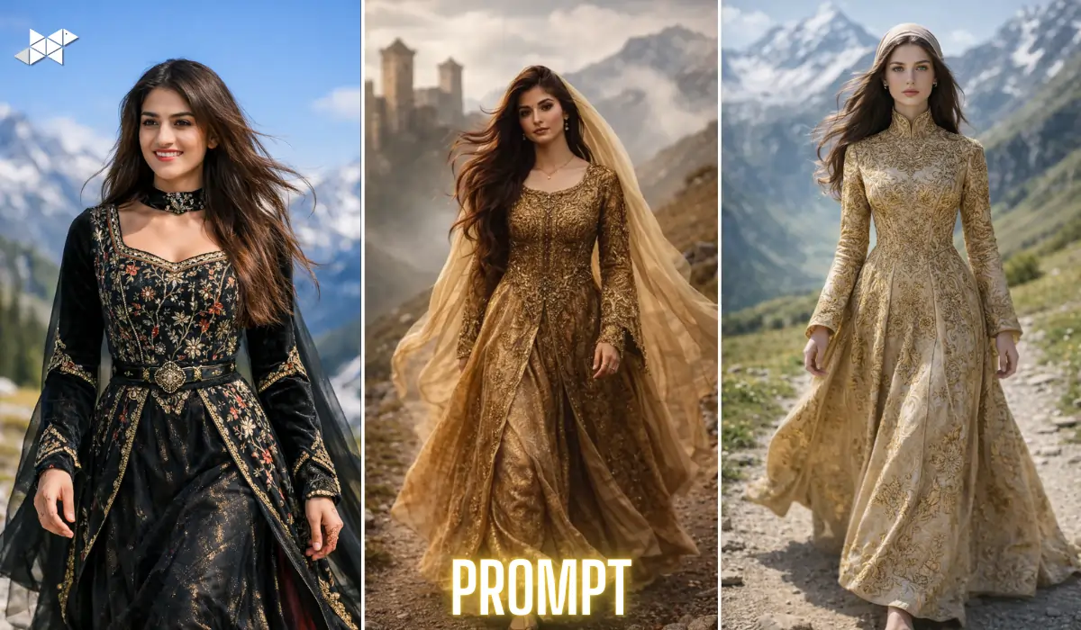 Medieval Mountain Portrait Prompt