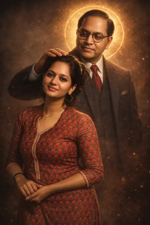 Dr. Ambedkar blessing AI portrait prompt