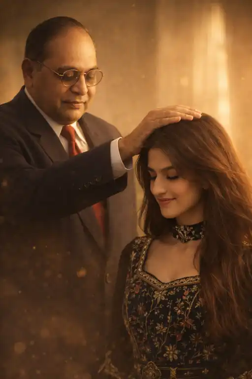 Dr. Ambedkar blessing AI portrait prompt