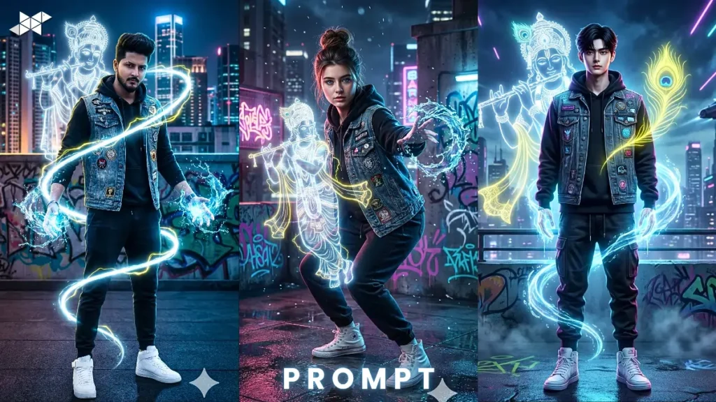 Cyberpunk Krishna VFX Portrait Prompt Guide 2026
