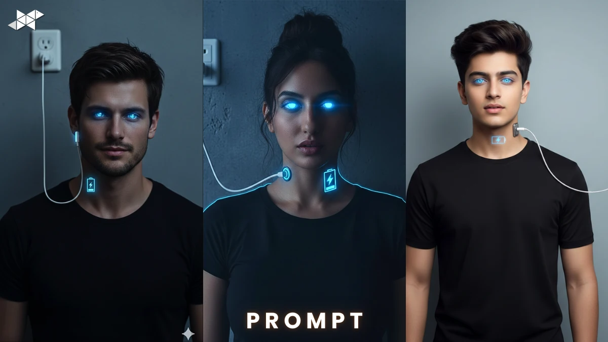 Dark Concept Portrait: Electric Blue Recharge Effect Guide