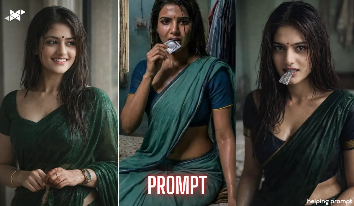 Generate a Moody Wet-Look DSLR Portrait with Extreme Detail AI Prompt