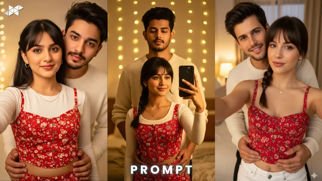 Half-Face Match Couple Selfie AI Guide 4K