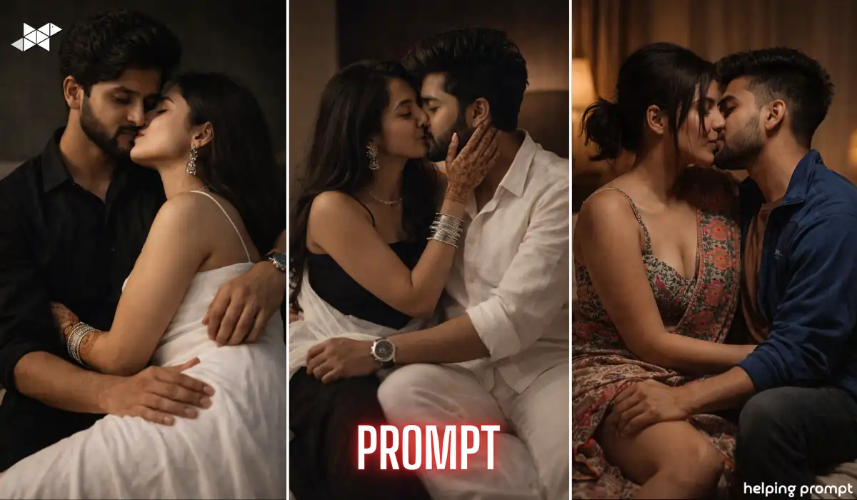 Hyper-Realistic Romantic Kiss Couple