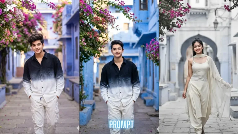 Jodhpur Blue Street Portrait Prompt for 8K