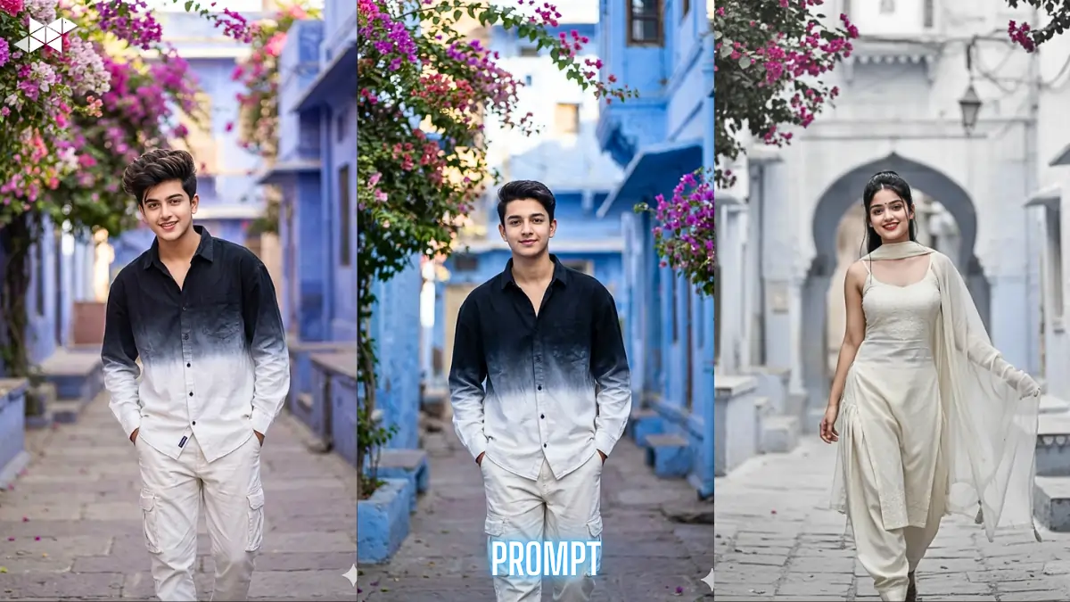 Jodhpur Blue Street Portrait Prompt for 8K Realism