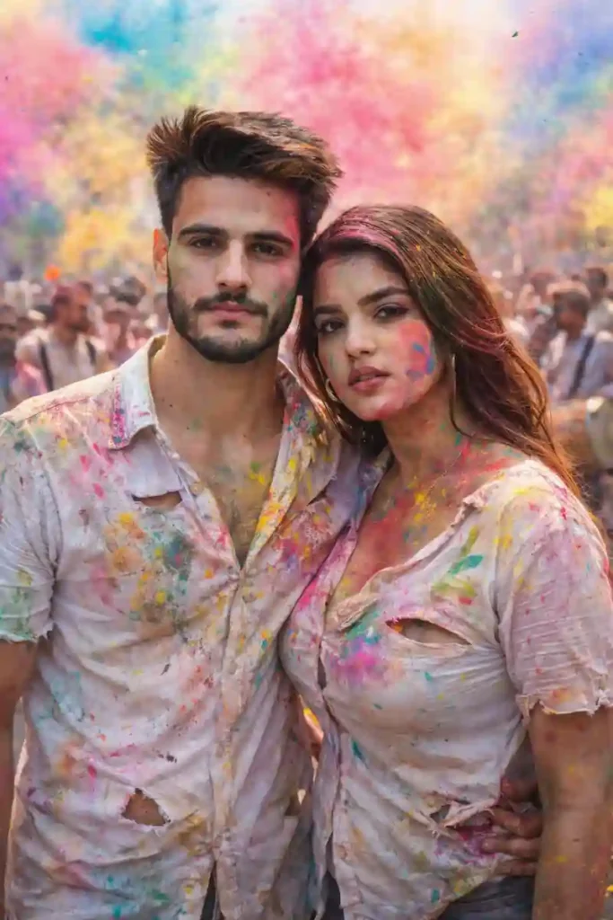 Kapda Phaad Holi AI portrait prompt