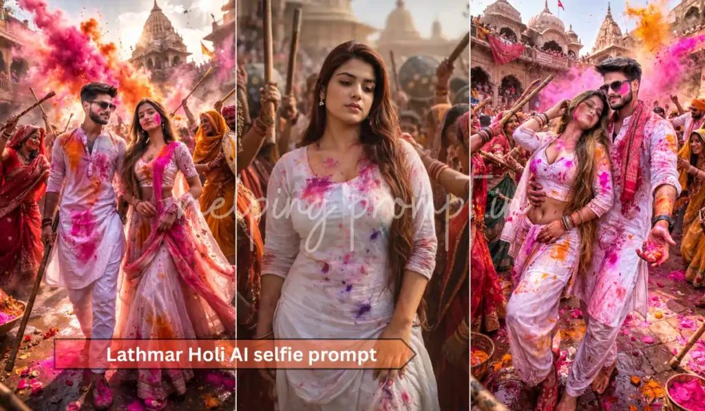 Lathmar Holi AI selfie prompt