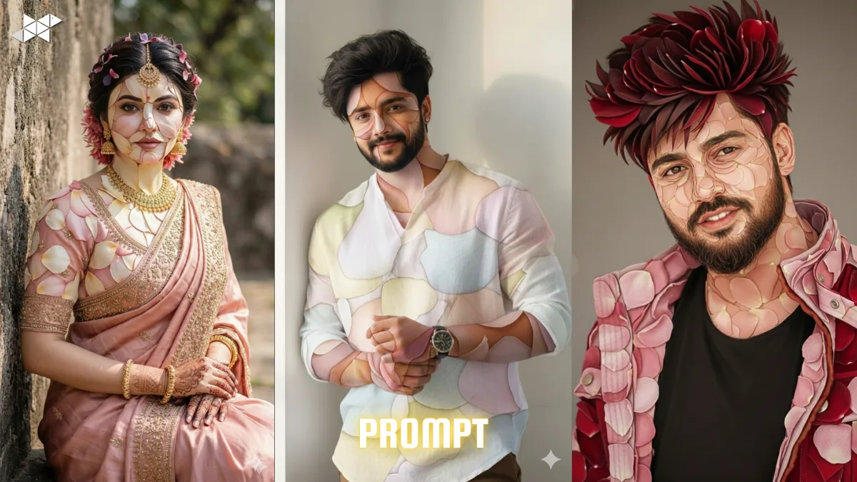 Rose Face AI Portrait Prompt (Viral Floral Effect)