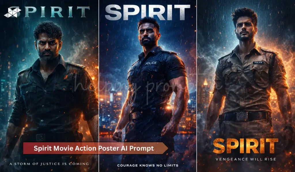 spirit movie action poster ai prompt