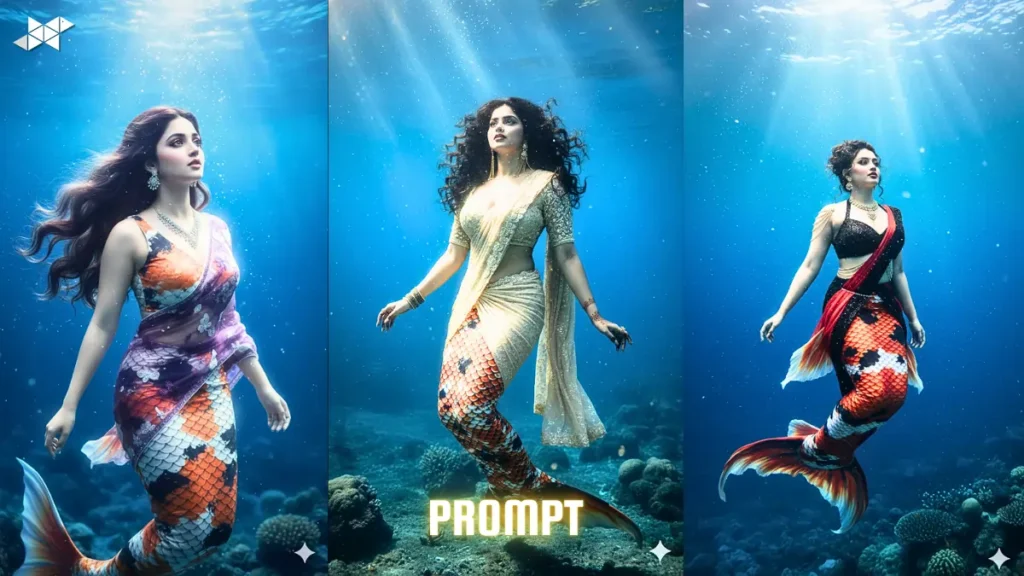Viral Underwater Mermaid AI Prompt
