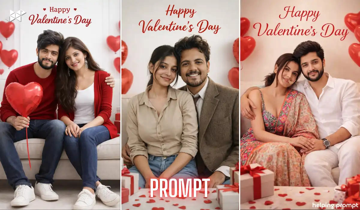 Valentine’s Day Couple Portrait AI Prompt