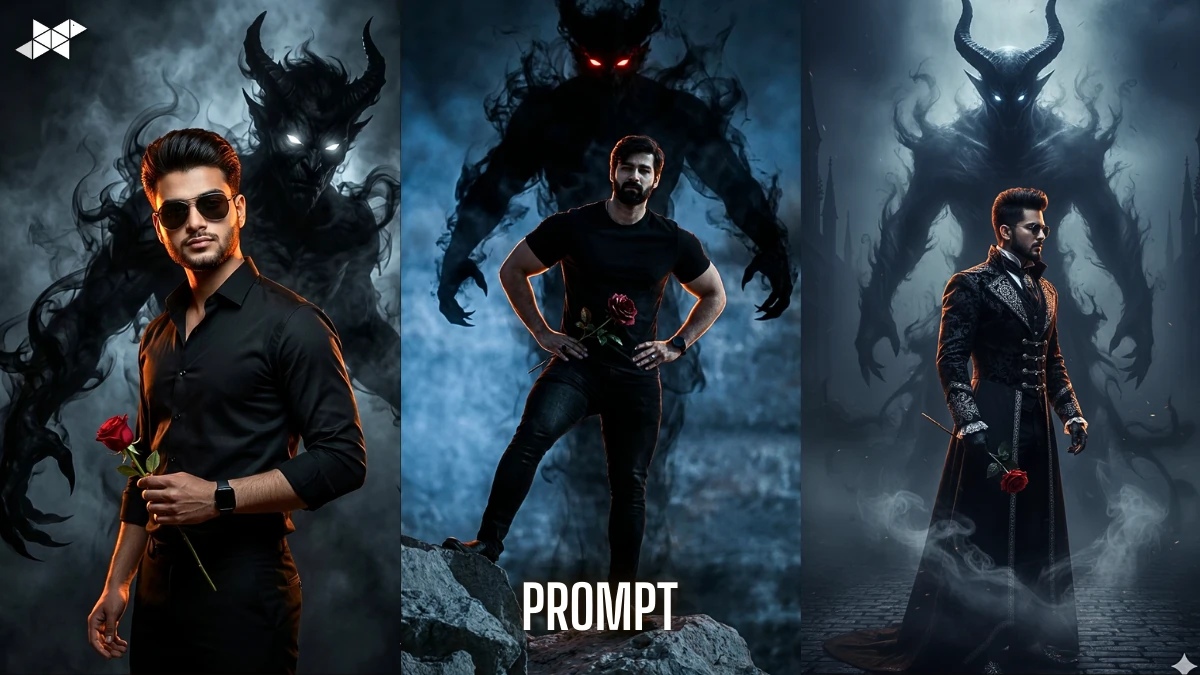 Dark Fantasy Portrait Prompt: Rose, Shadow & Gothic Aura
