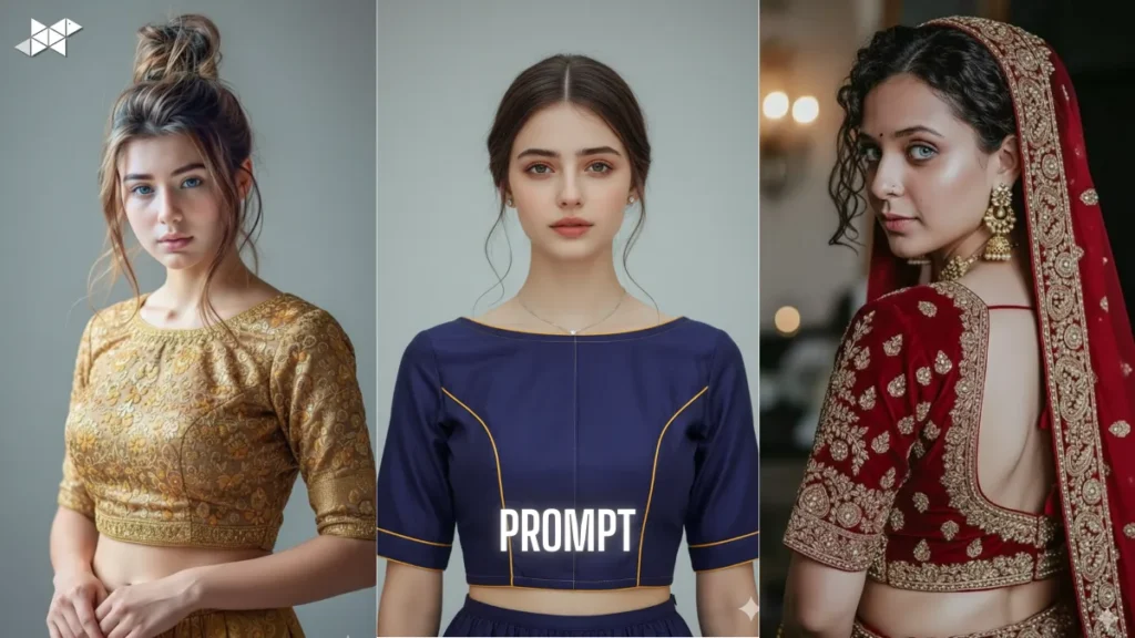 AI Blouses Photo Maker Prompts: Face Copy-Paste Perfect