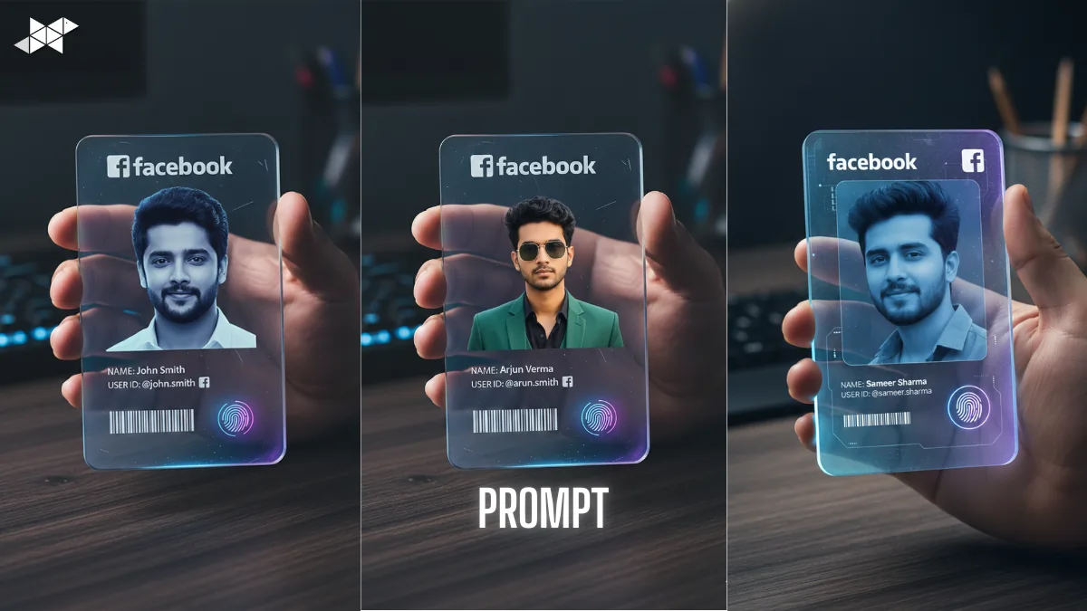 AI Photo Maker Prompt for Futuristic Facebook Identity Card