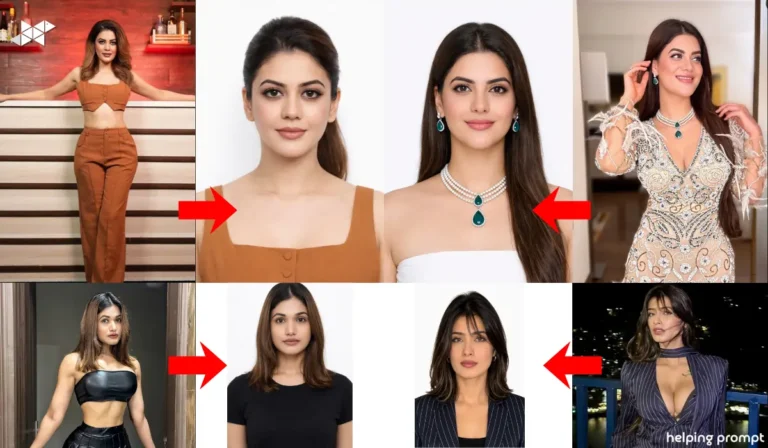 Indian women passport photo prompt