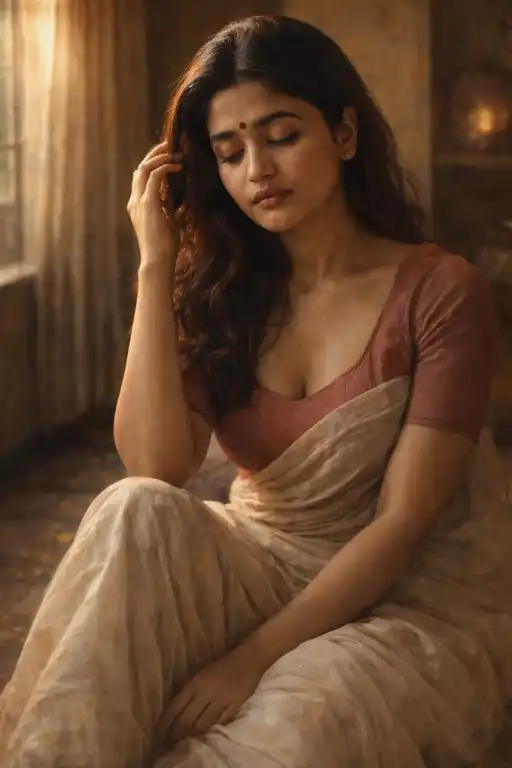 Serene Indian Woman Portrait AI Prompt