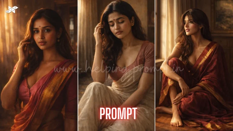 12 Serene Indian Woman Portrait Prompt: Stunning Cinematic AI Art