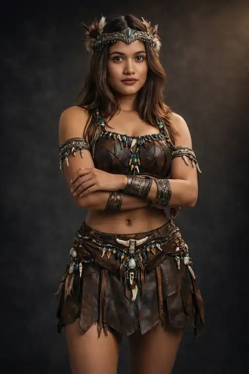 Tribal fantasy AI portrait prompt