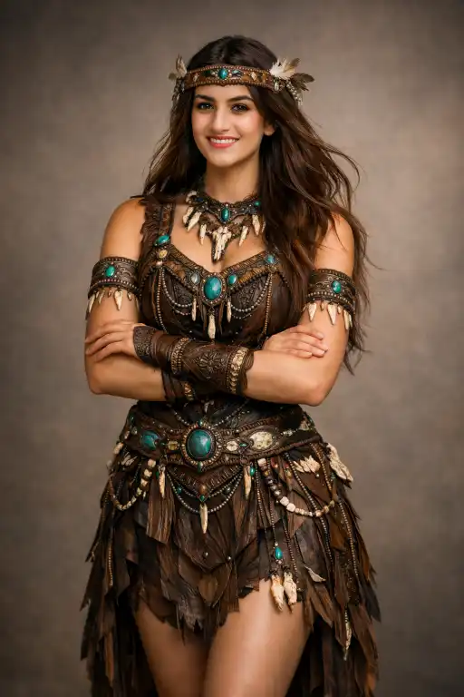 Tribal fantasy AI portrait prompt